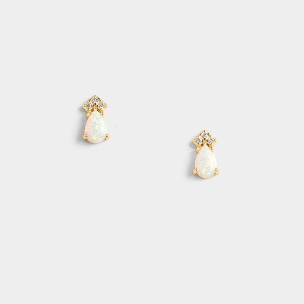 0.60 ct australian fire opal & created white sapphire 925 sterling silver  dangle earrings